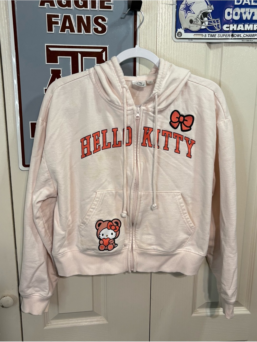 Hello Kitty Pink Zip-Up Hoodie for Women’s